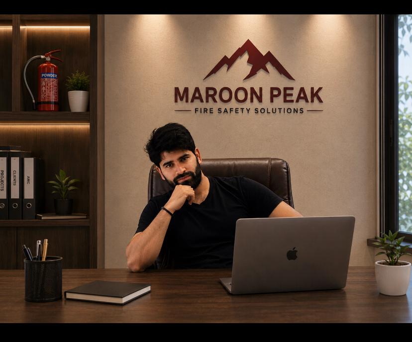 Founder of Maroon Peak Fire Safety Solutions at the Gurgaon office